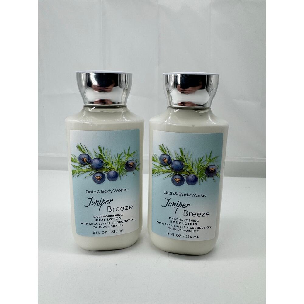 Lot of 2 - Bath Body Works Juniper Breeze body lotion 8 oz